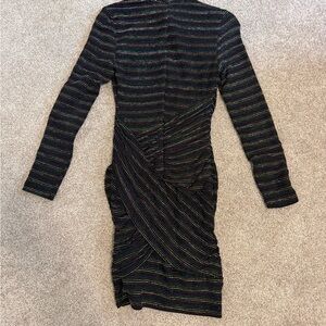 Trina Turk Black Dress with Multicolor Stripes